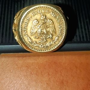 United States of Mexico 18k gold ring